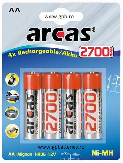 Acumulator AA R6 2700 Ni-MH Arcas